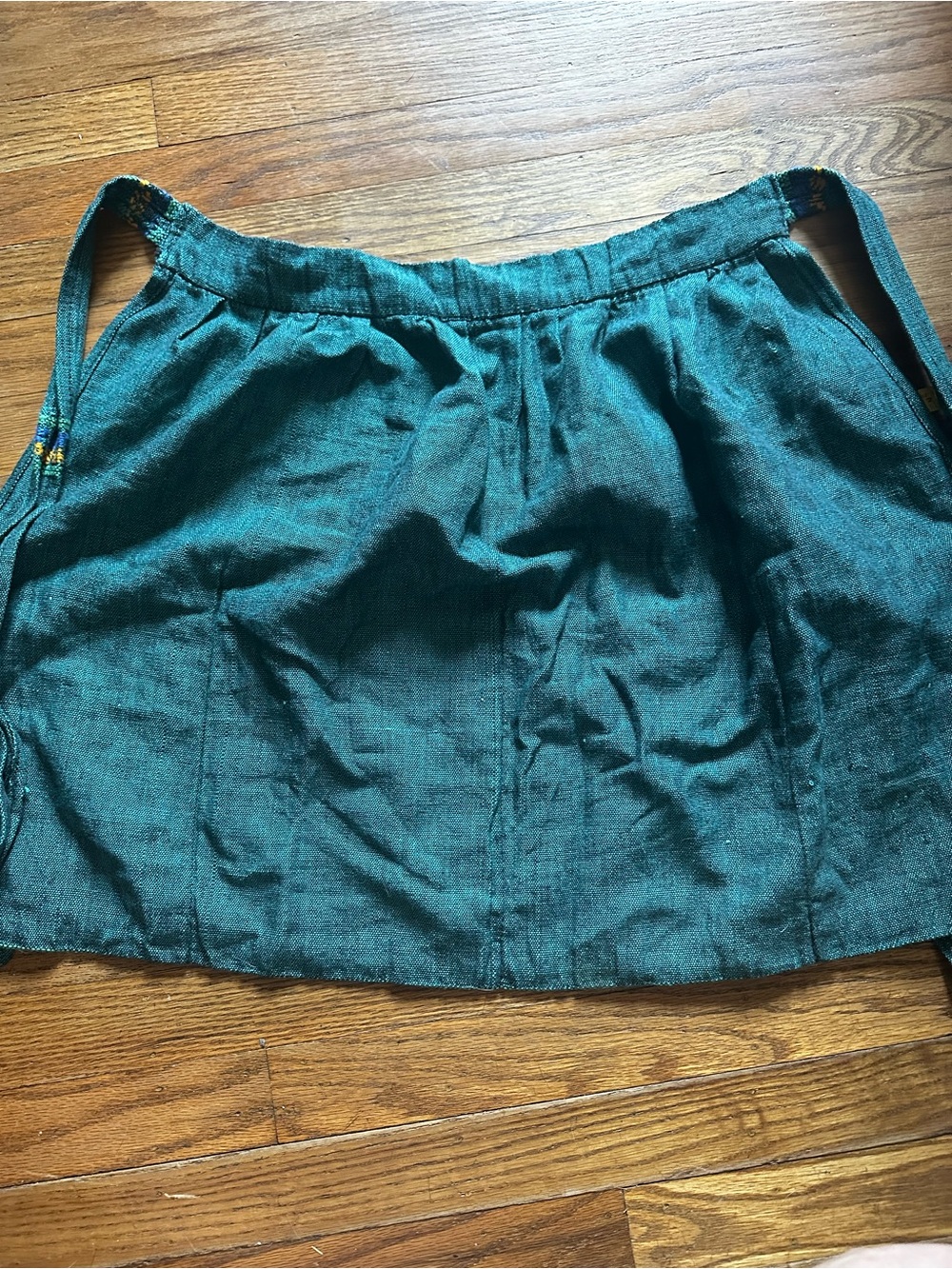 Handwoven Aztec Teal Embroidered Waist Apron Wrap - Unbranded - Picture 8 of 8